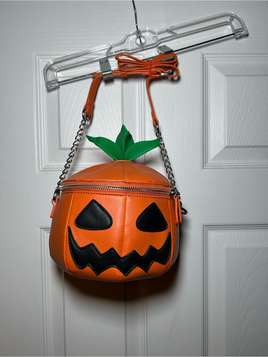Handbags - Halloween Pumpkin Crossbody Bag - Orange
